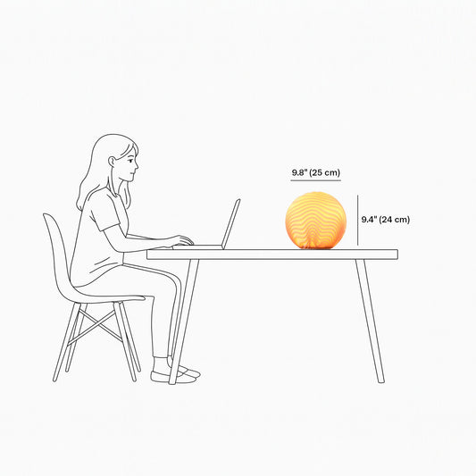 Leora Dune Sphere Lampa – organická 3D lampa LEORA od Printhia, pohľad 2