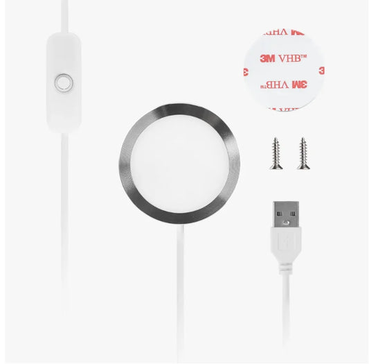 USB LED modul pre 3D tlačené lampy a dekorácie – teplá biela, 5V / 3W – dizajnová 3D lampa od Printhia, pohľad 1