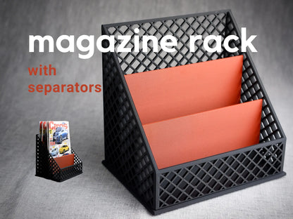 magazine rack · grid pattern