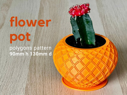 flower pot with polygons