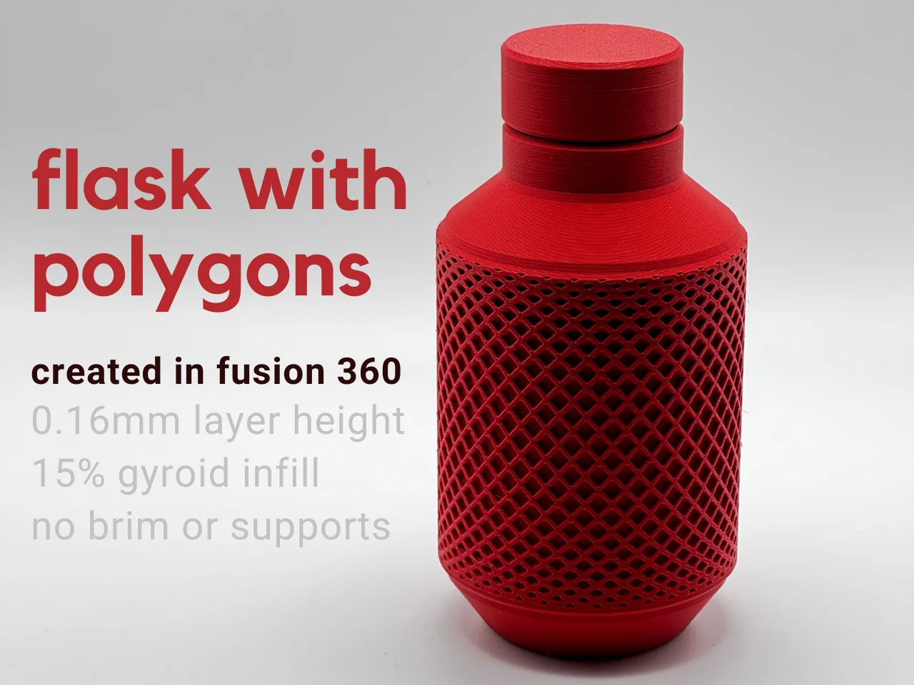flask with polygons