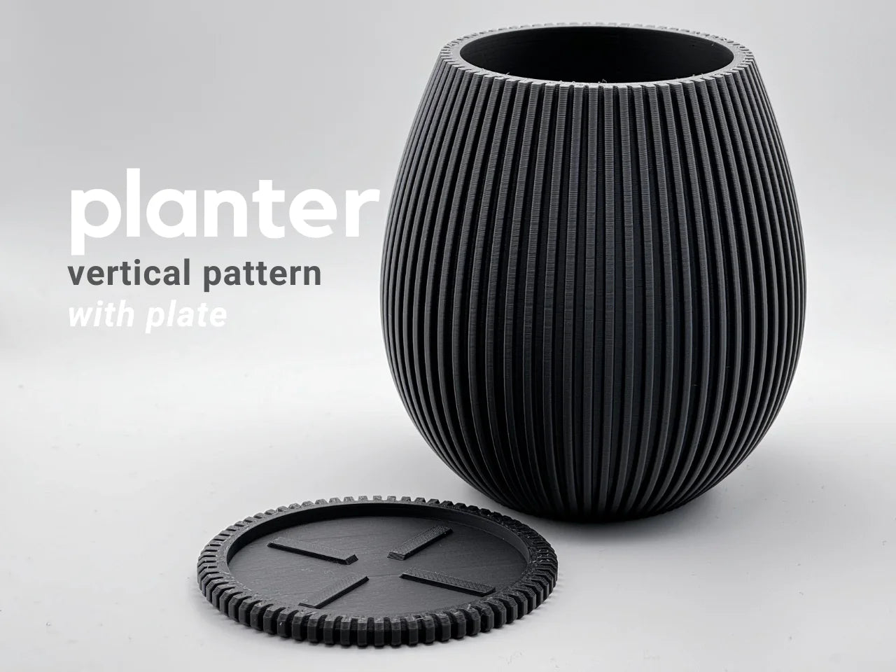 planter with vertical pattern