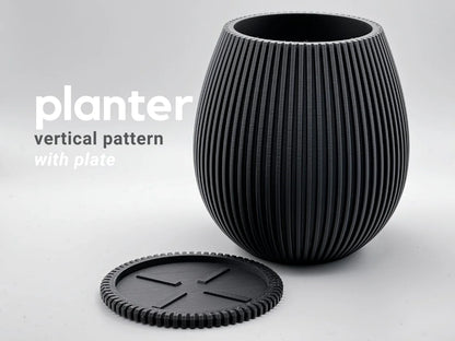 planter with vertical pattern