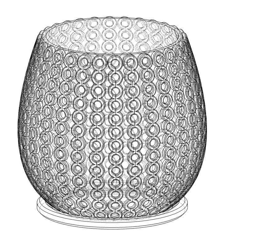 planter with circle pattern
