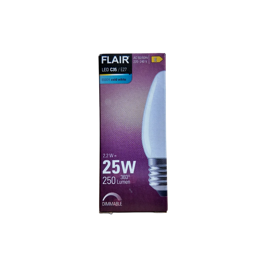 Flair LED žiarovka E27/C35 25W 250lm – dizajnová 3D lampa od Printhia, pohľad 2