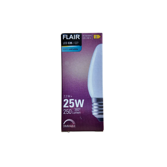 Flair LED žiarovka E27/C35 25W 250lm – dizajnová 3D lampa od Printhia, pohľad 2