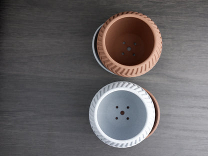 zig zag planter · wrap around plate