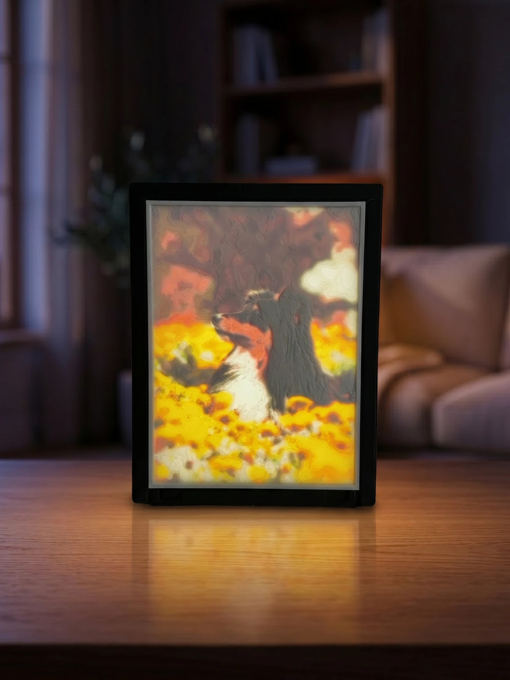 Litofánia rozsvietená, farebná CMYK